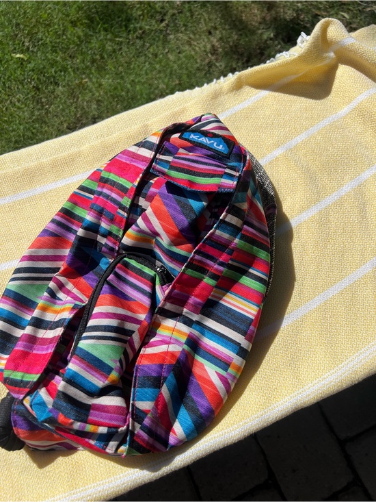 Kavu Handbags - Kavu Bright Multicolor Striped Sling Pack